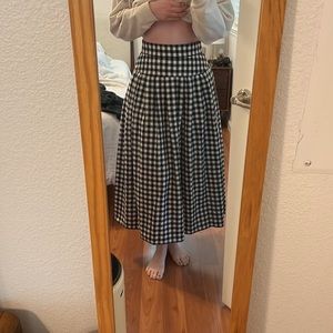 Vintage Chloe black white gingham skirt